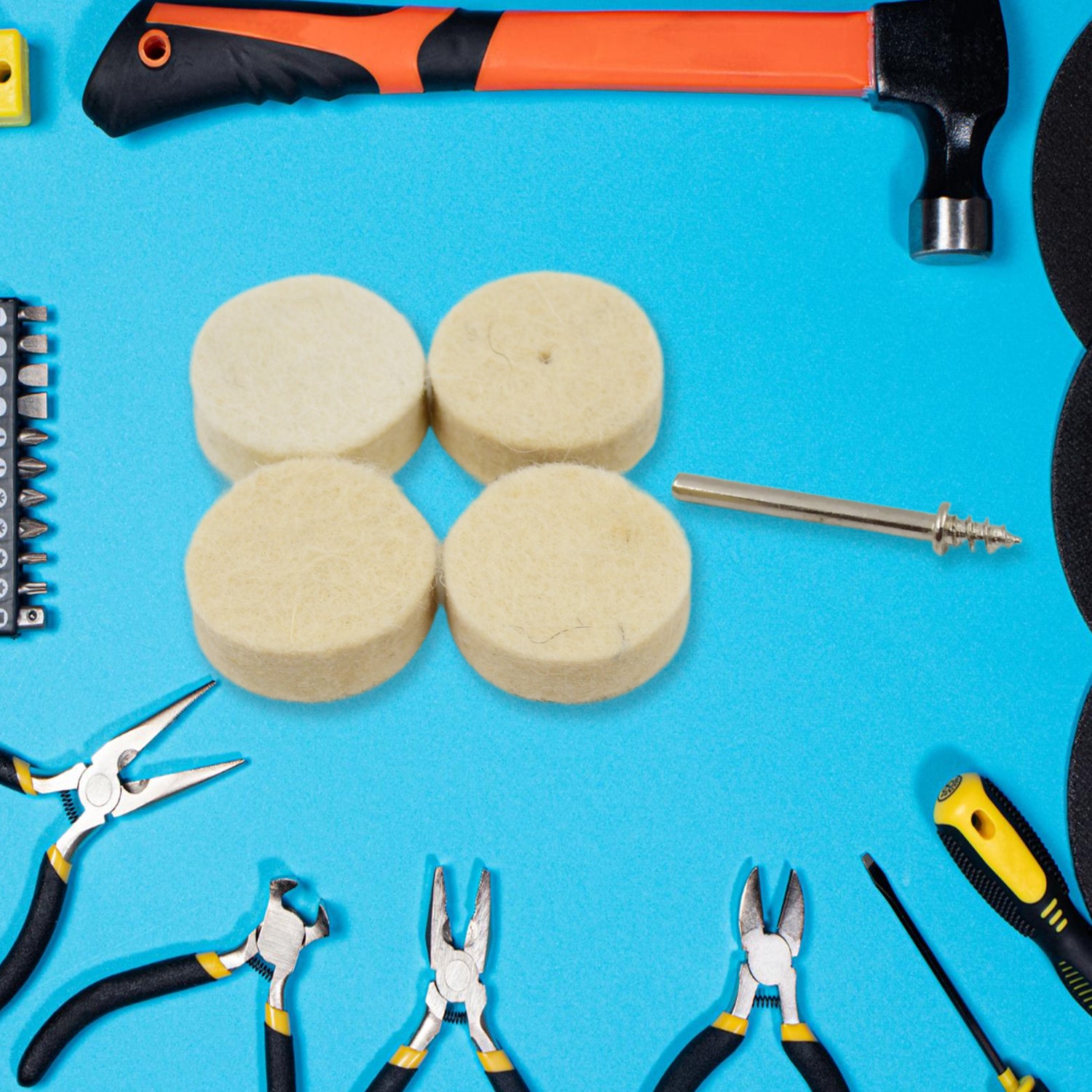 Rotary Tool Accessory Wool Felt Polishing Pad Felt (5 Pcs Set) Rotary Tool Accessory Wool Felt Polishing Pad Felt (5 Pcs Set)